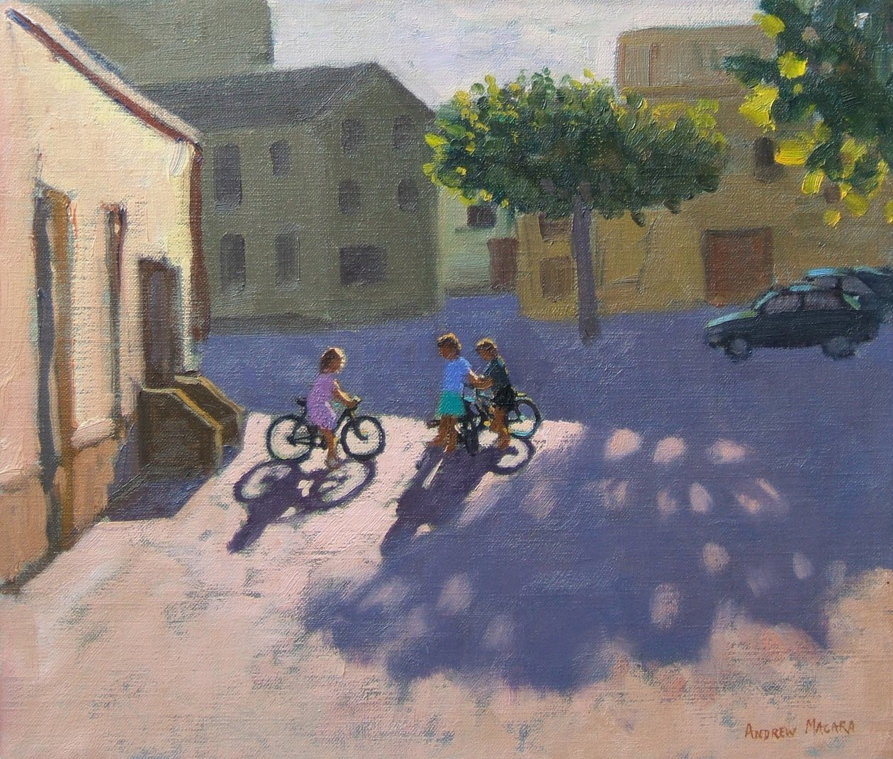 Kolme lasta polkupyörillä, Espanja tekijältä Andrew Macara