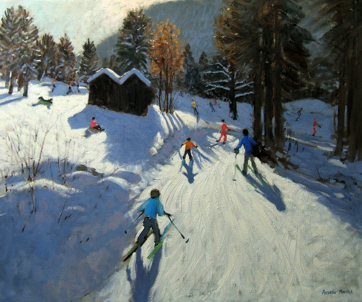 Kaksi vuoristomajaa, Pleney, Morzine tekijältä Andrew Macara