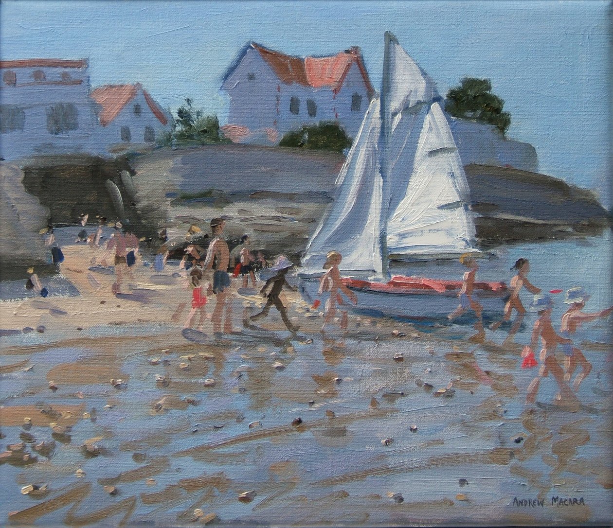 Valkoinen purjevene, Palais sur Mer, Ranska tekijältä Andrew Macara