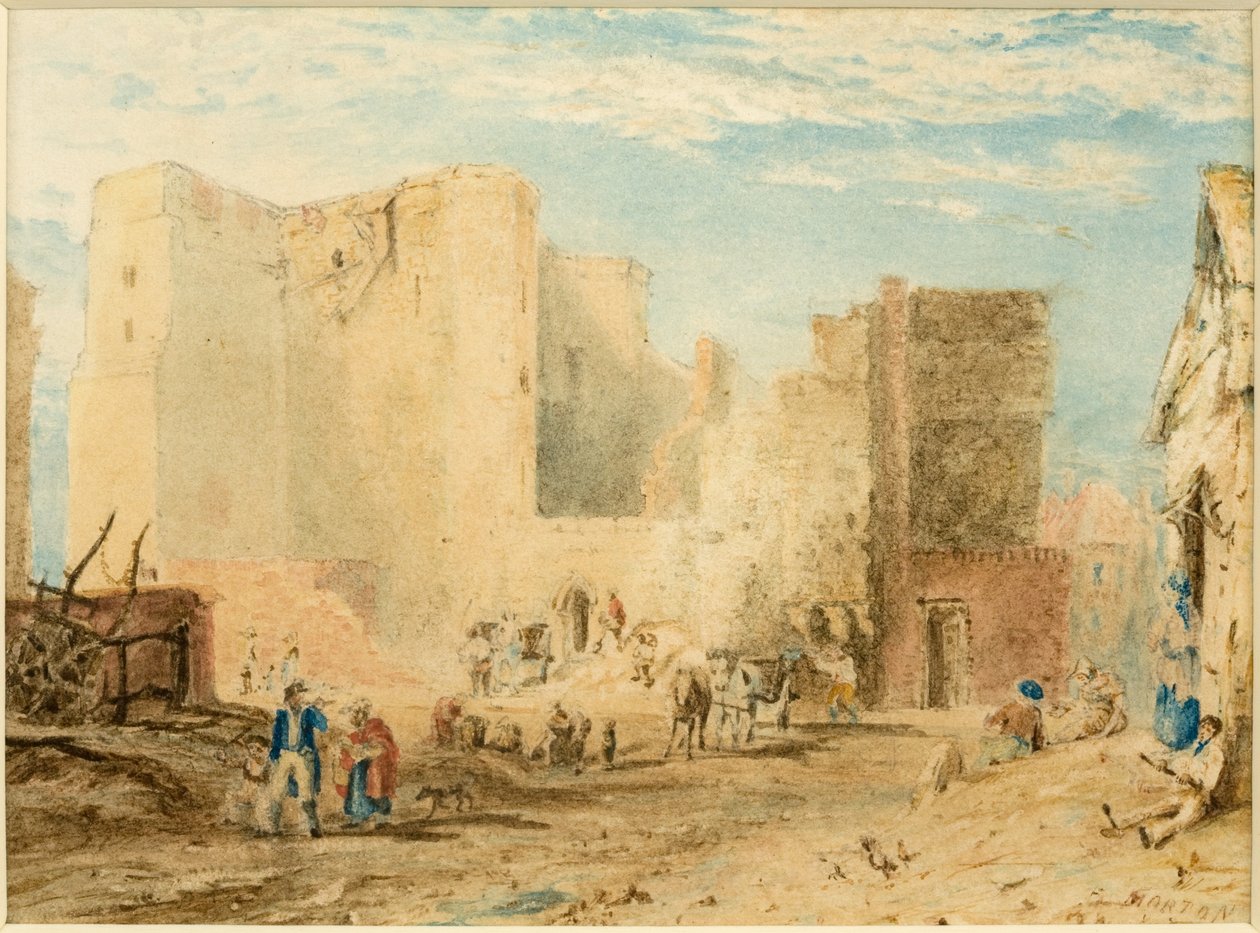 The Demolition of the New Gate, Newcastle upon Tyne 1823 (muste) tekijältä Andrew Morton
