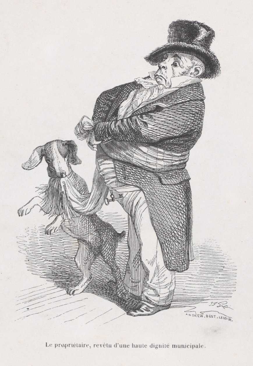 Omistaja kohtauksista eläinten yksityisestä ja julkisesta elämästä, n. 1837-47. tekijältä Andrew Best Leloir