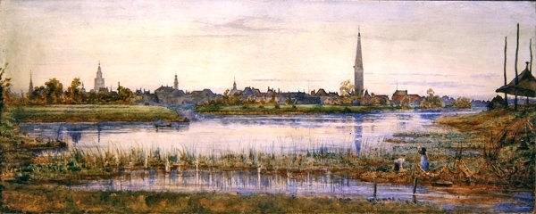 Rostock (akvarelli paperille) tekijältä Andrew Brown Donaldson
