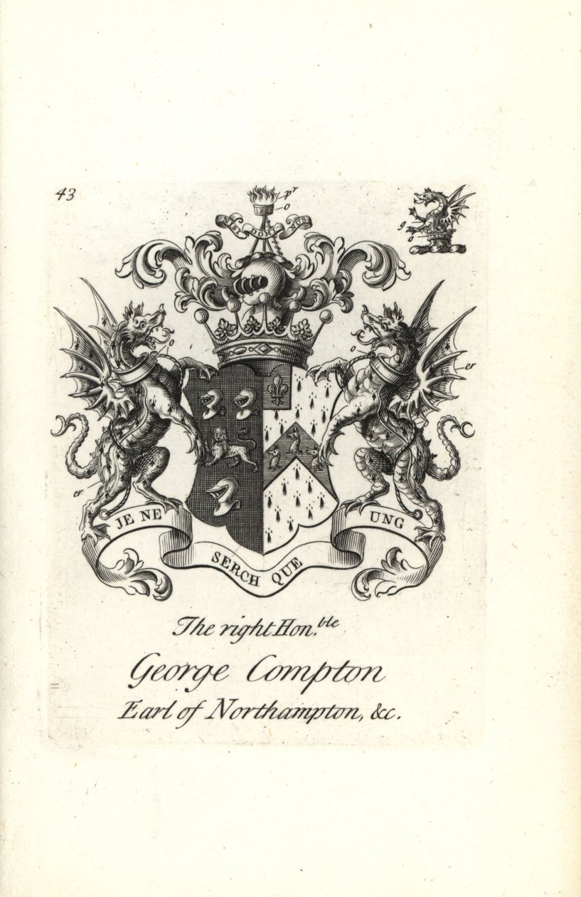 George Comptonin, Northamptonin kuudennen jaarlin, vaakuna ja vaakuna tekijältä Andrew Johnston