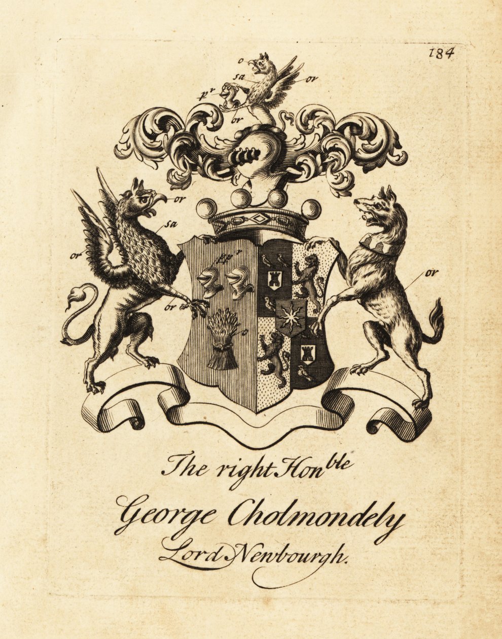 Oikeuskunnan vaakuna, kunnianarvoisa George Cholmondely, Lord Newbourgh, Cholmondeleyn toinen jaarl tekijältä Andrew Johnston