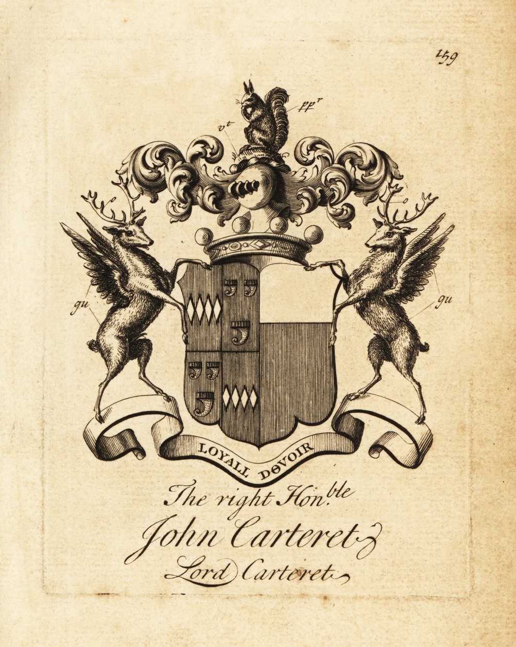 Oikeiston vaakuna Honourable John Carteret, Lord Carteret, 2nd Earl Granville, 7th Seigneur of Sark tekijältä Andrew Johnston