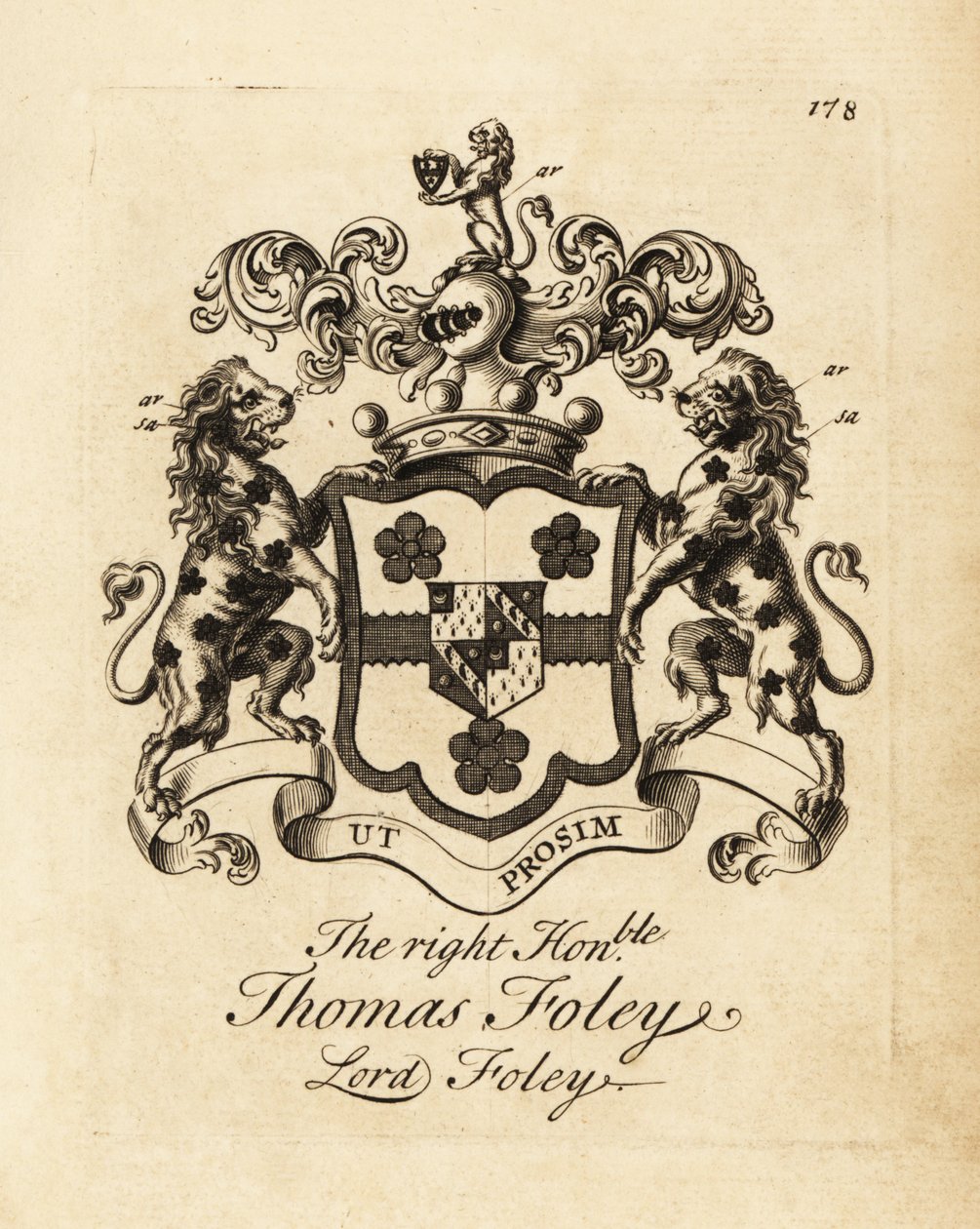 Oikeanpuoleisen vaakuna, Thomas Foley, Lord Foley tekijältä Andrew Johnston