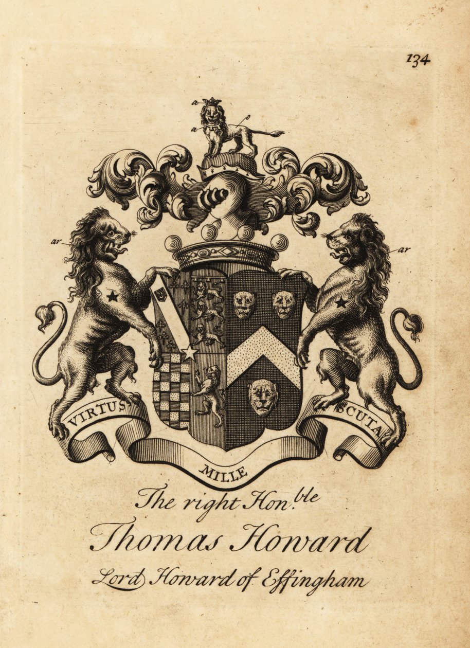 Oikeanpuoleisen Thomas Howardin, Effinghamin 2. jaarlin, Effinghamin lordi Howardin vaakuna tekijältä Andrew Johnston