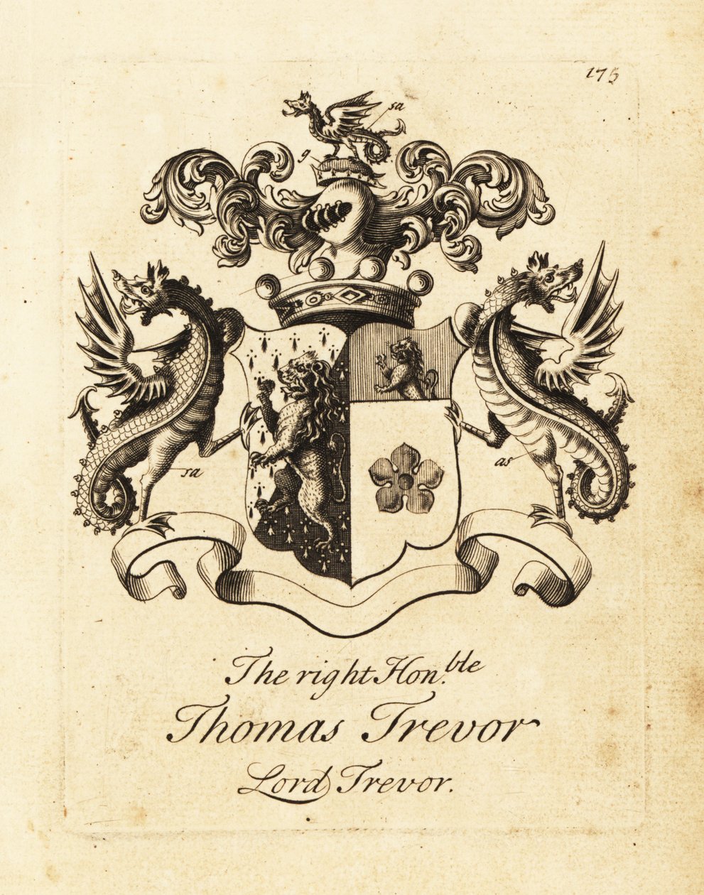 Oikeanpuoleisen vaakuna Thomas Trevor, Lord Trevor tekijältä Andrew Johnston