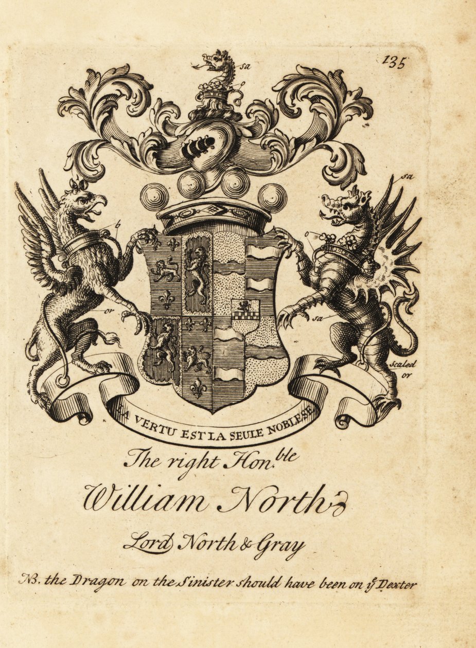Oikeuskunnan vaakuna, kunnianarvoisa William North, Lord North & Gray, 6. Baron North, 2. Baron Gray tekijältä Andrew Johnston