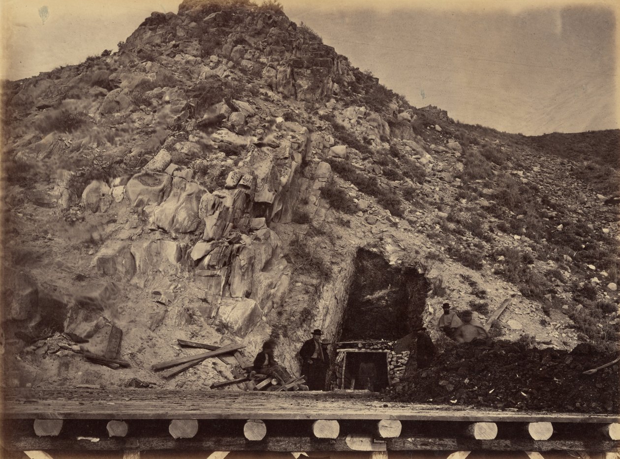 Lautanen 28. Bear Riverin hiilipohjat,1869 (kuva) tekijältä Andrew Joseph Russell