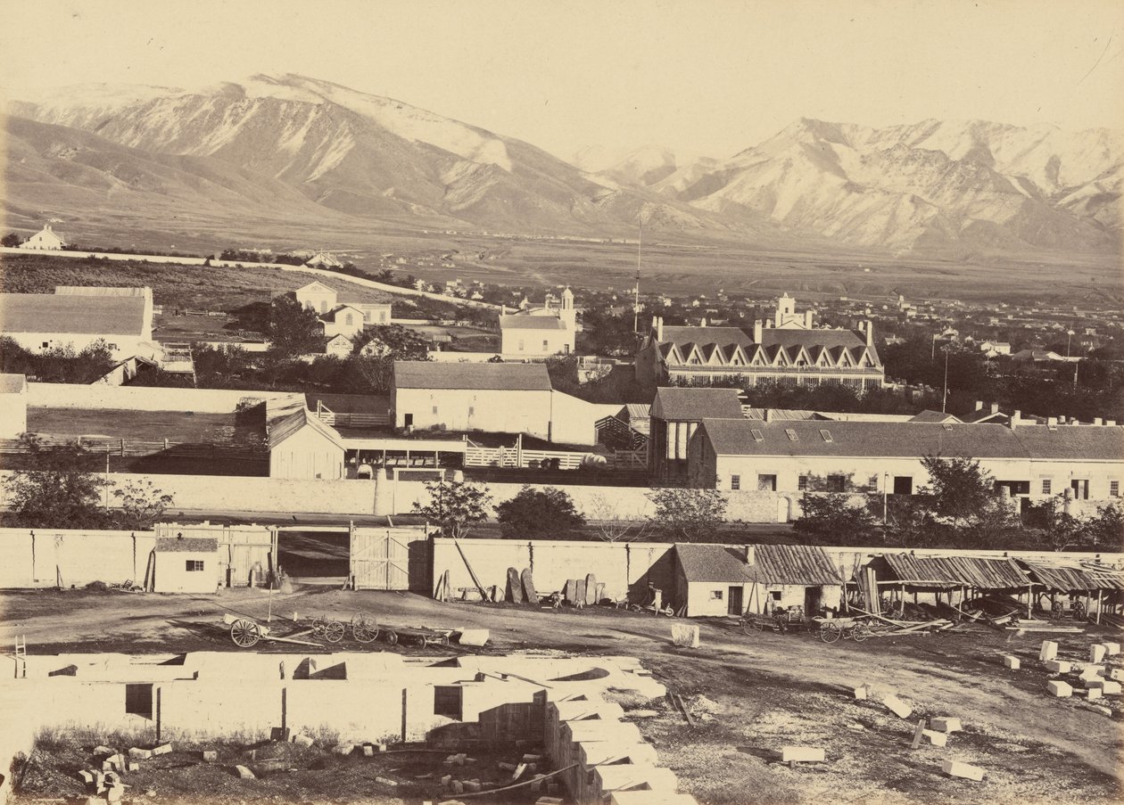 Lautanen 45. Salt Lake City Tabernaclen huipulta, 1869 (kuva). tekijältä Andrew Joseph Russell