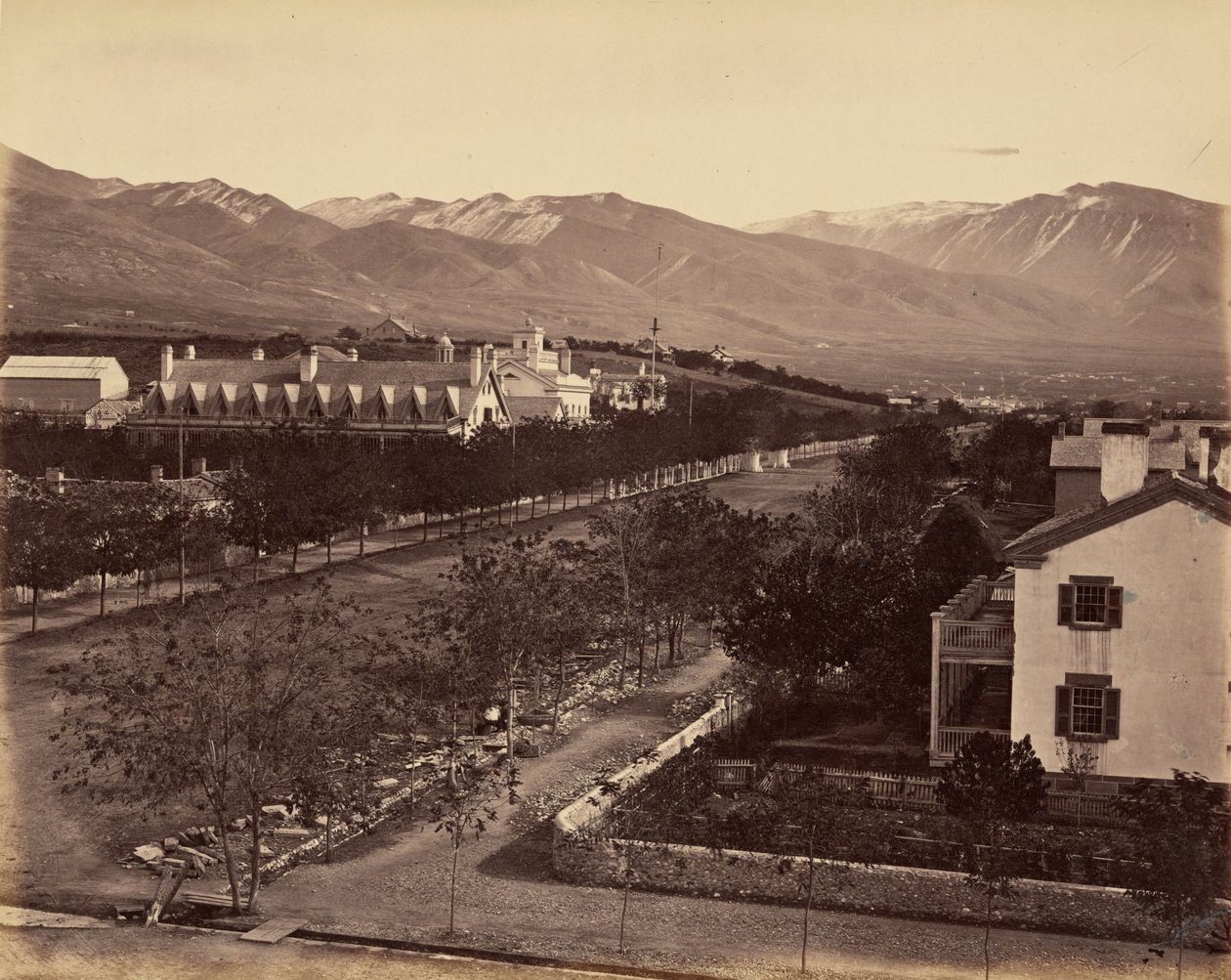 Lautanen 47. Brigham Youngin asunto, 1869 (kuva). tekijältä Andrew Joseph Russell
