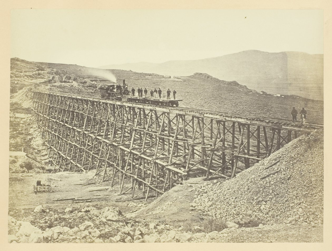 Trestle Work, Promontory Point, Salt Lake Valley tekijältä Andrew Joseph Russell
