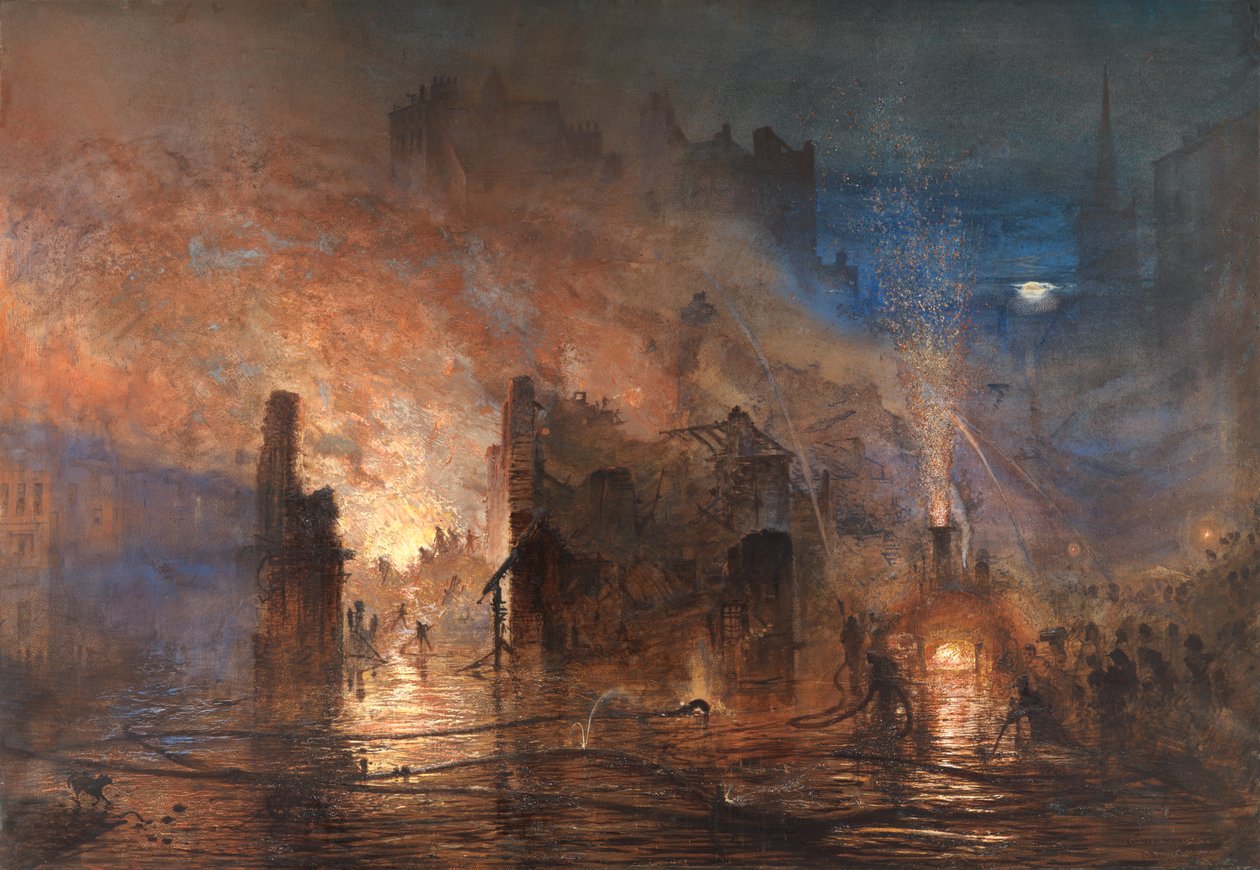 Clerkenwellin tulipalo, 28. heinäkuuta 1876 tekijältä Andrew MacCallum