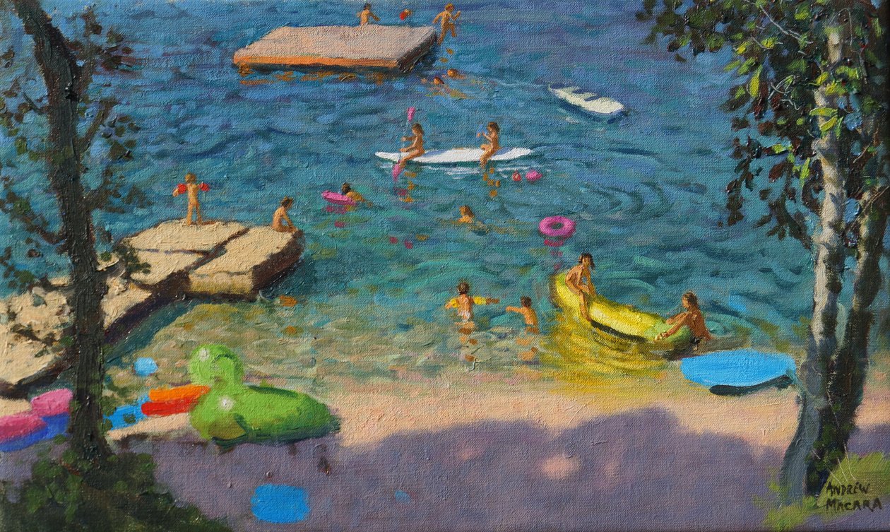 Kanootit, Kroatia, (öljy kankaalle) tekijältä Andrew Macara