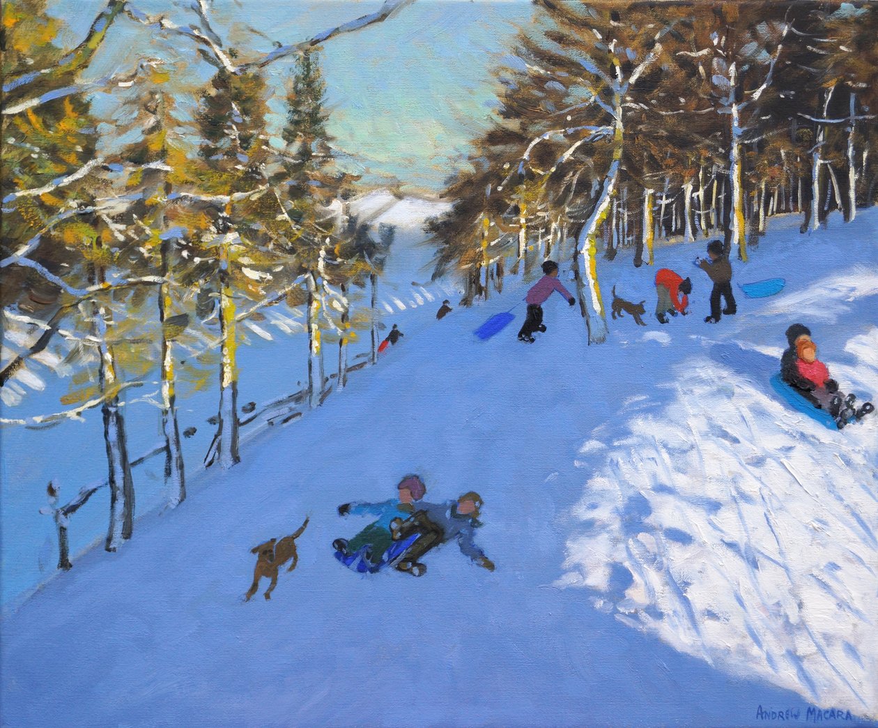 Perheen kelkkailu,Youlgreave,Derbyshire. 2016, tekijältä Andrew Macara