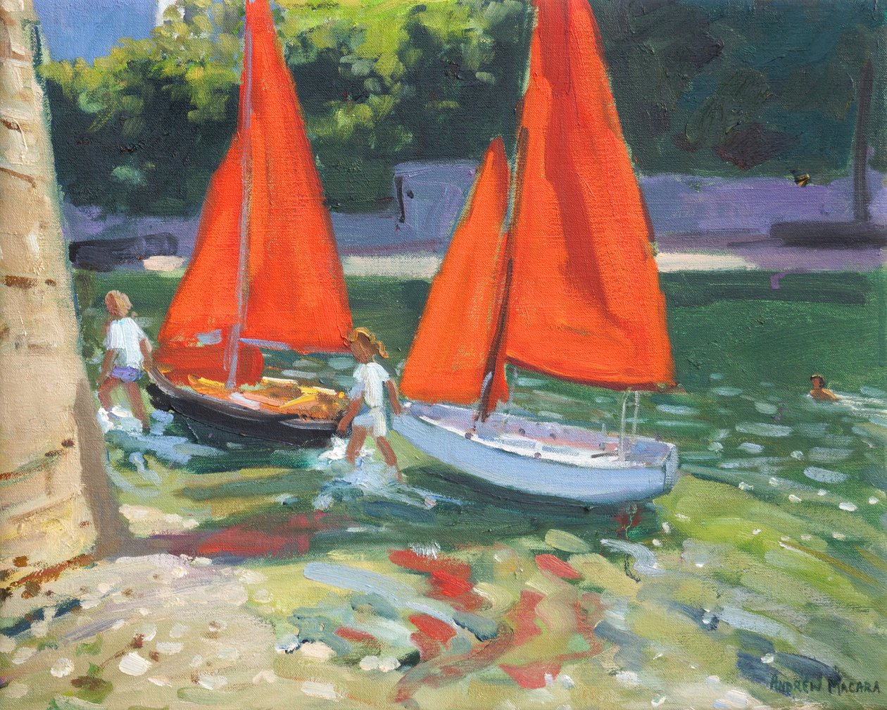 Tytöt purjeveneillä Looe, 2014, tekijältä Andrew Macara