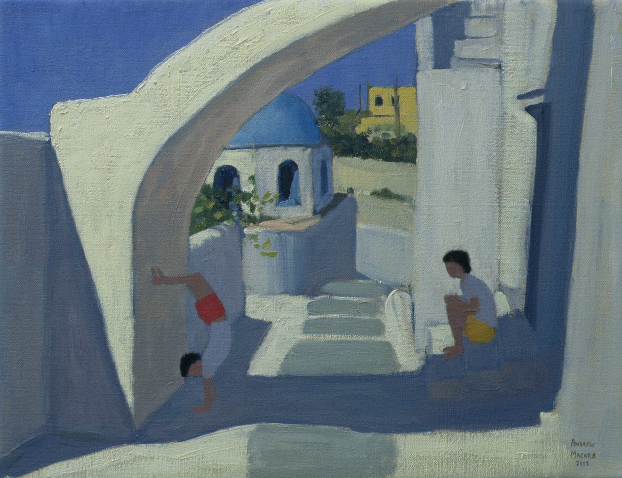 Käsiseisonta, Santorini tekijältä Andrew Macara