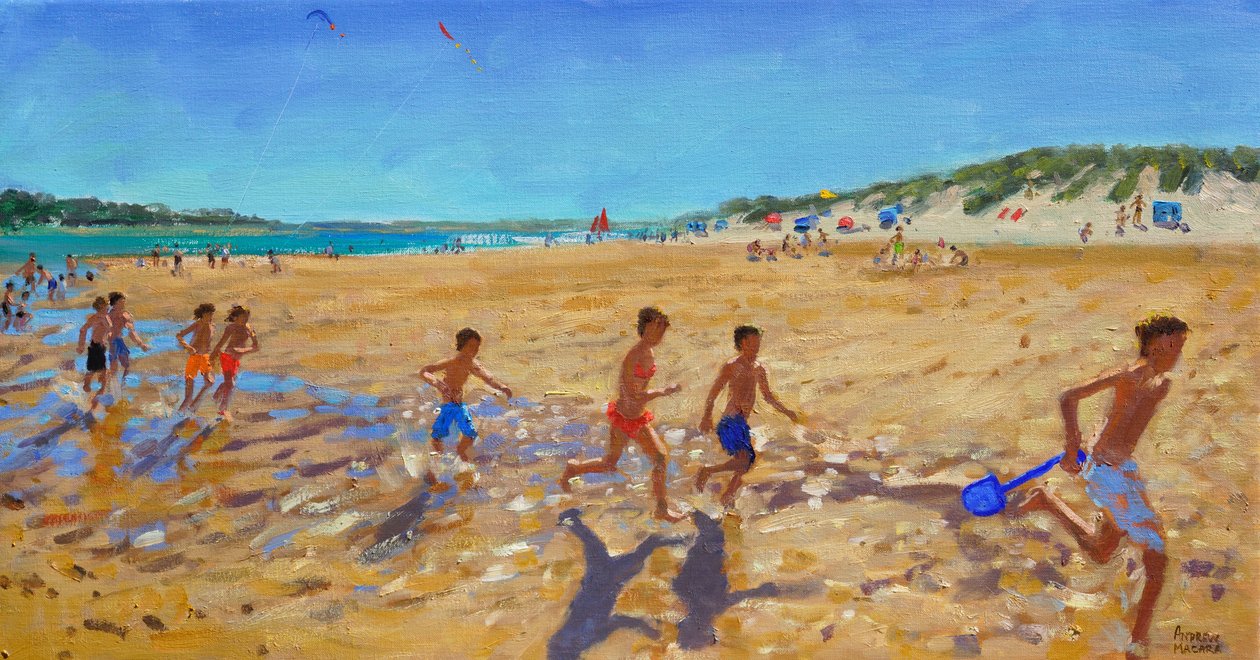 Kunnossa pitäminen, Meren vieressä olevat kaivot, (öljy kankaalle) tekijältä Andrew Macara