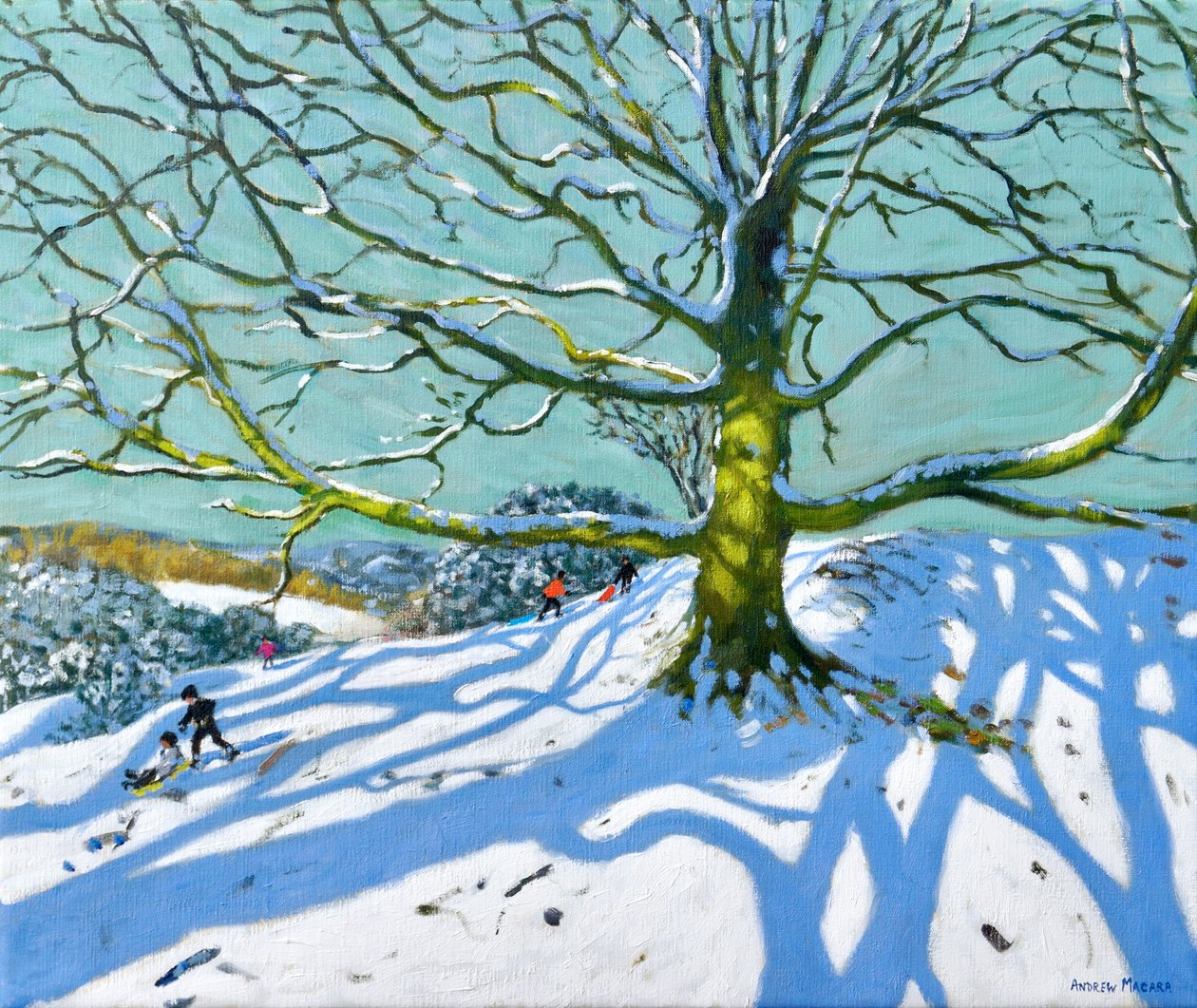 Mother Tree, Idridgehay, Belper, 2022 (öljy kankaalle) tekijältä Andrew Macara
