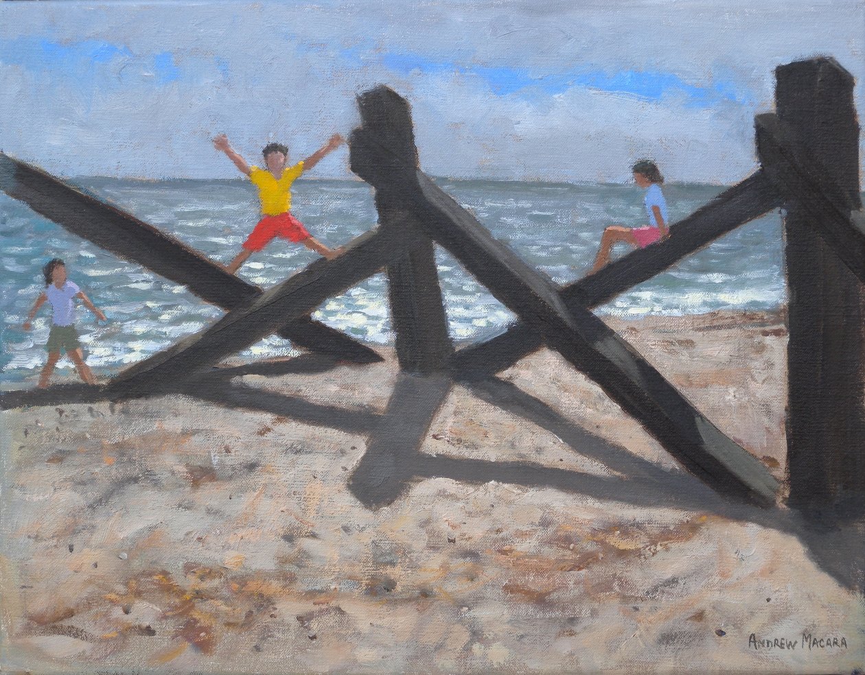 Vanha laituri, 2010 (öljy kankaalle) tekijältä Andrew Macara