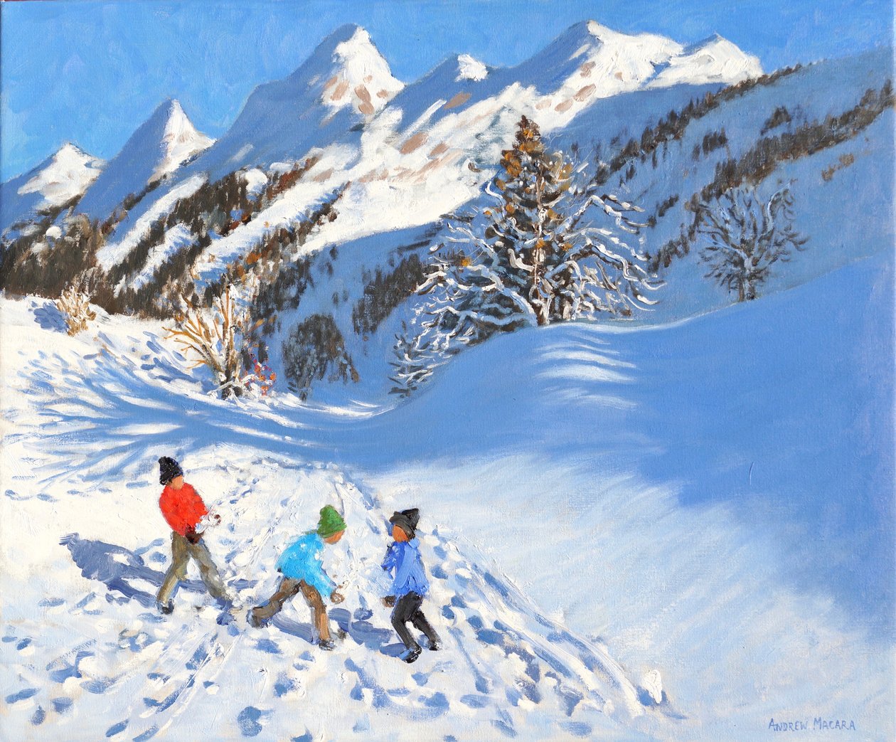 Lumipalloilu,La Clusaz,Ranska tekijältä Andrew Macara