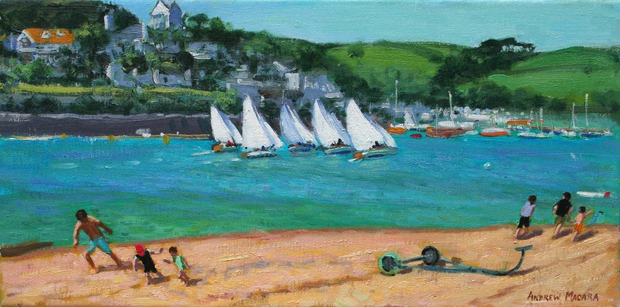 Summer Regatta, Salcombe, 2018 (öljy kankaalle) tekijältä Andrew Macara