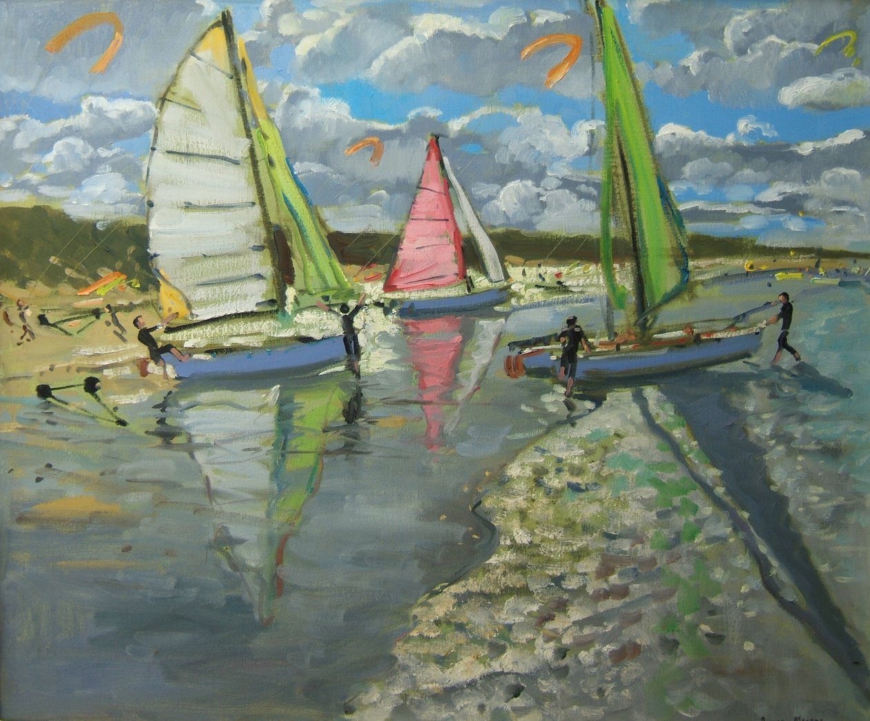 Three Sailboats, Bray Dunes, Ranska tekijältä Andrew Macara