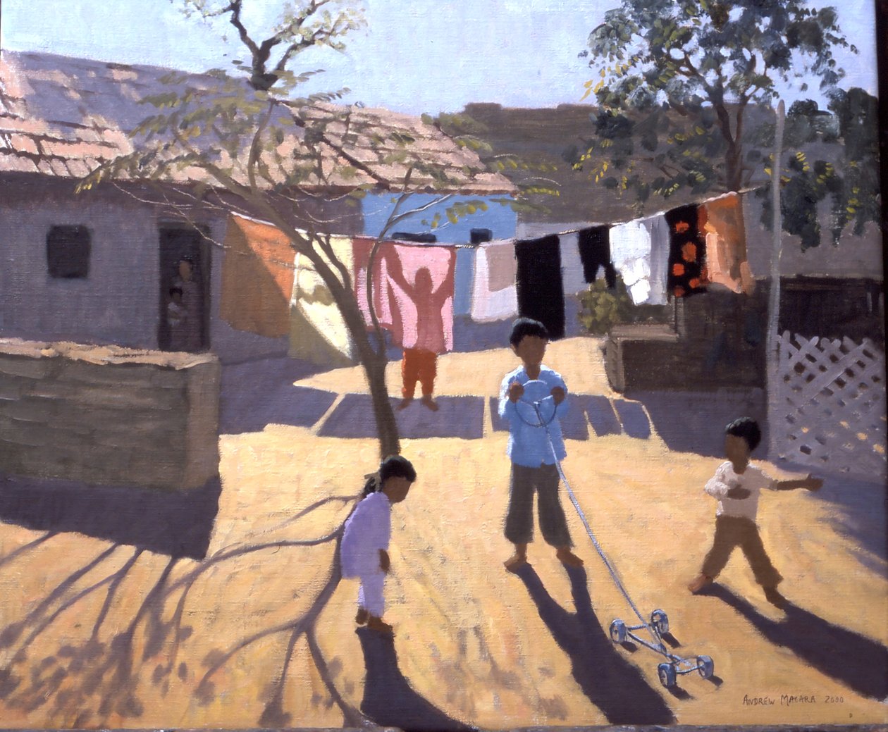 Leluauto, Gujarat, Intia (öljy kankaalle) tekijältä Andrew Macara