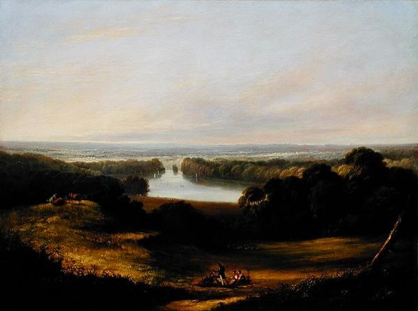 Näkymä Froster Hilliltä, Gloucestershire, Englanti (öljy kankaalle) tekijältä Andrew Richardson