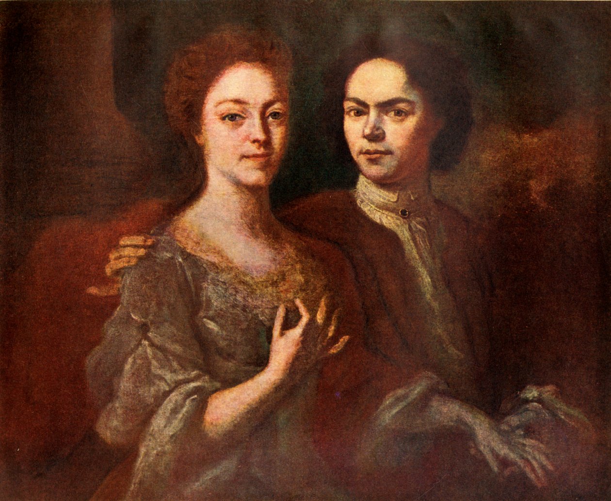 "Taiteilijan ja hänen vaimonsa muotokuva", 1729, 1939. tekijältä Andrey Matveyev