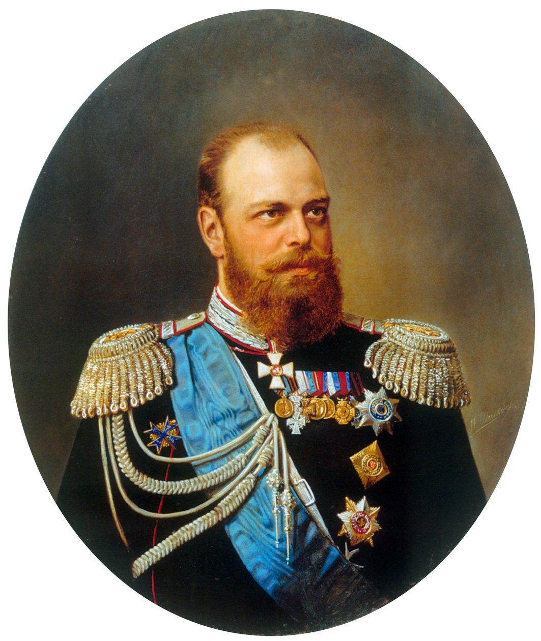 Keisari Aleksanteri III:n muotokuva, 1845-1894, 1800-luku. tekijältä Andrey Nikolayevich Shilder