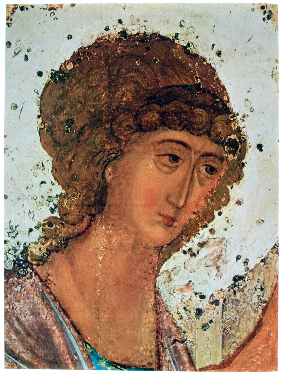 "The Trinity of Roublev", yksityiskohta, c1411 tekijältä Andrey Rublyov