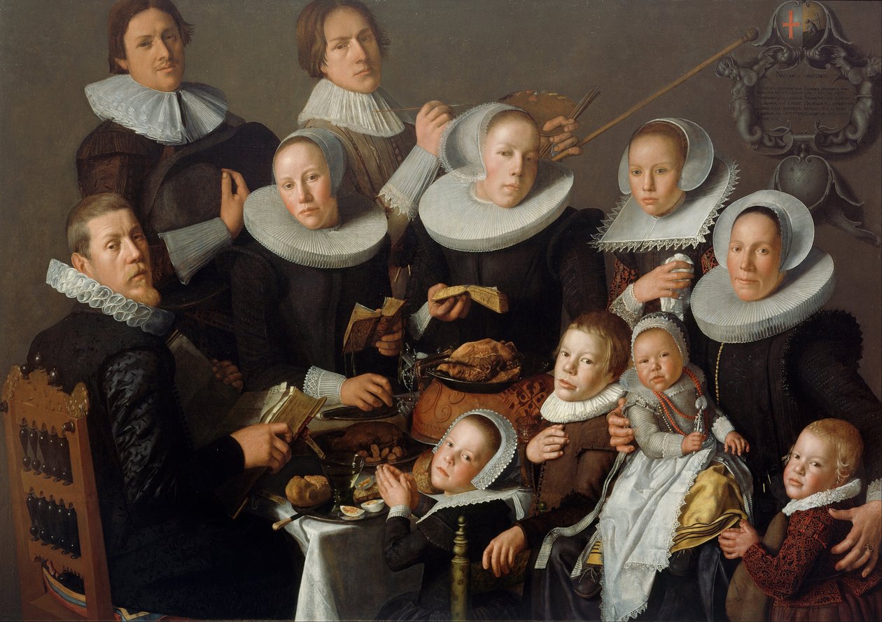 Muotokuva taidemaalari Andries van Bochovenista ja hänen perheestään, 1629 tekijältä Andries van Bochoven