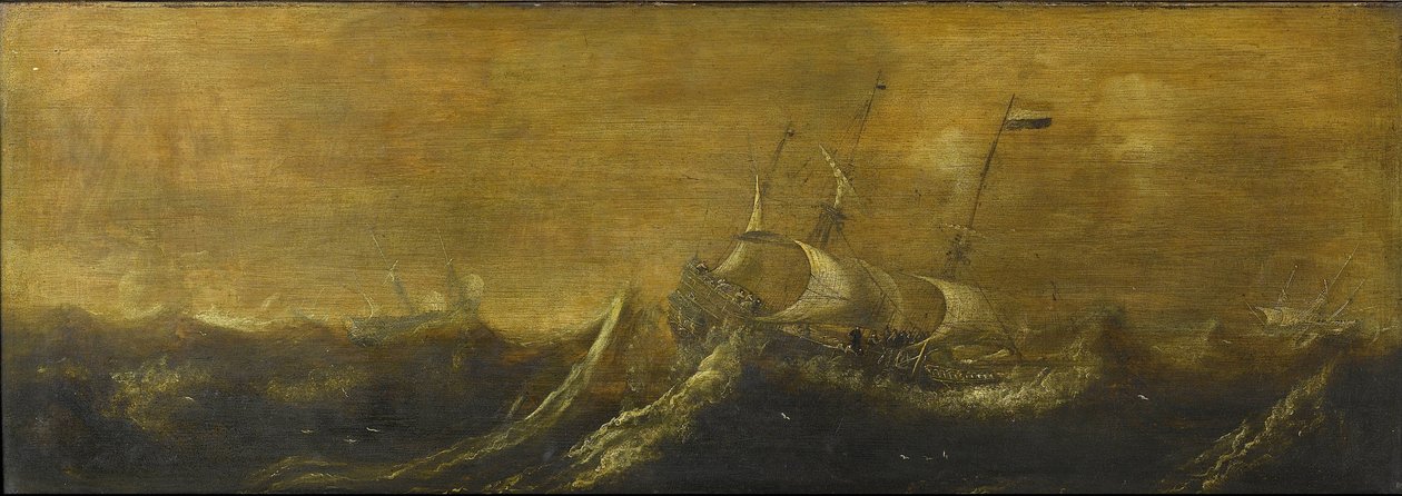 Laivat myrskyssä tekijältä Andries van Eertvelt (attributed to)