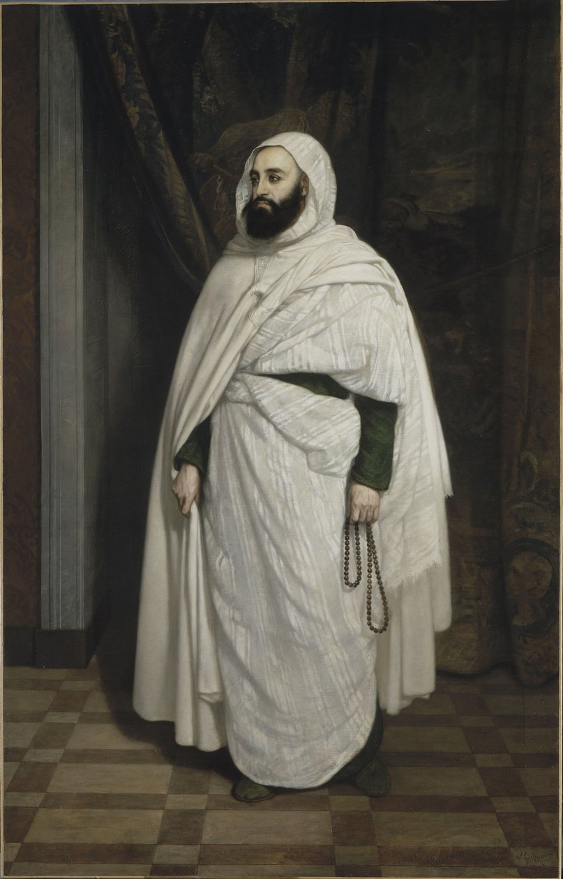 Muotokuva Abdelkader ibn Muhieddinen 1808-1883, 1853. tekijältä Ange Tissier