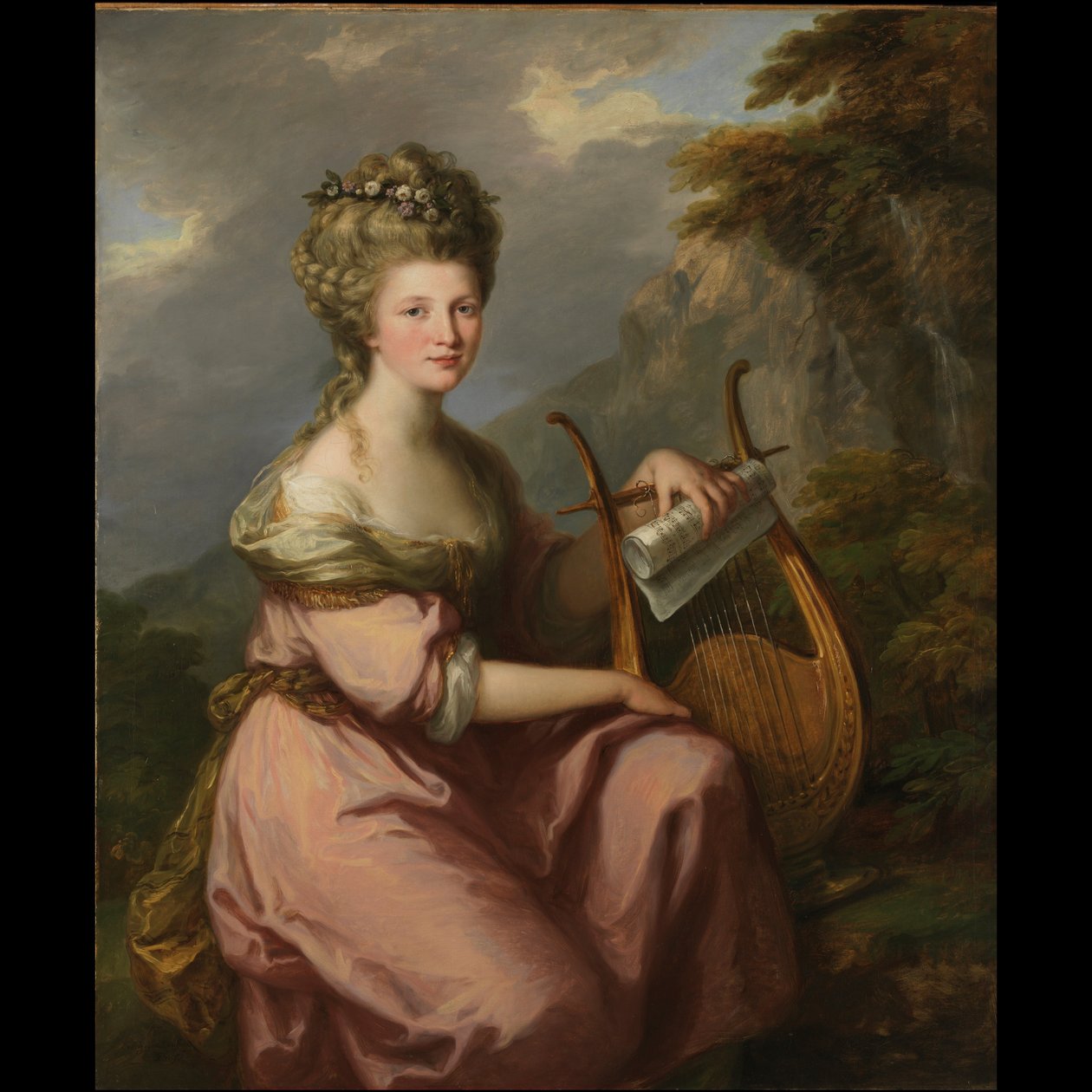 Muotokuva Sarah Harropista (rouva Bates) muusana tekijältä Angelica Kauffmann