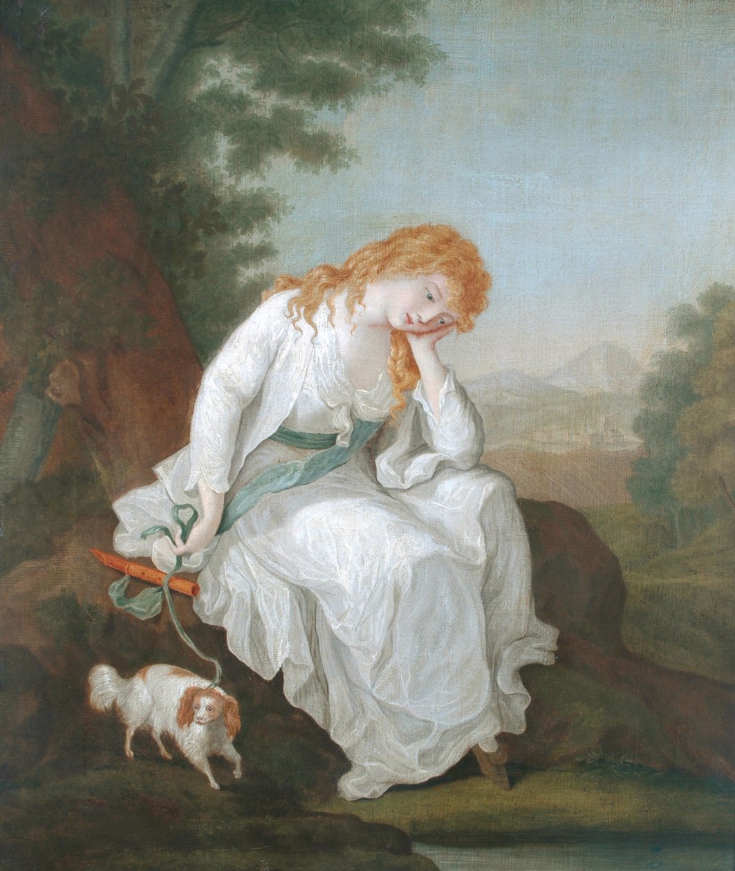 Mahdollisesti Maria of Moulines Sternen "Sentimental Journeysta", 1766-81 tekijältä Angelica Kauffmann