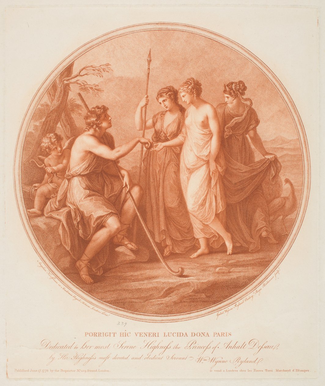 Pariisin tuomio tekijältä Angelica (after) Kauffman