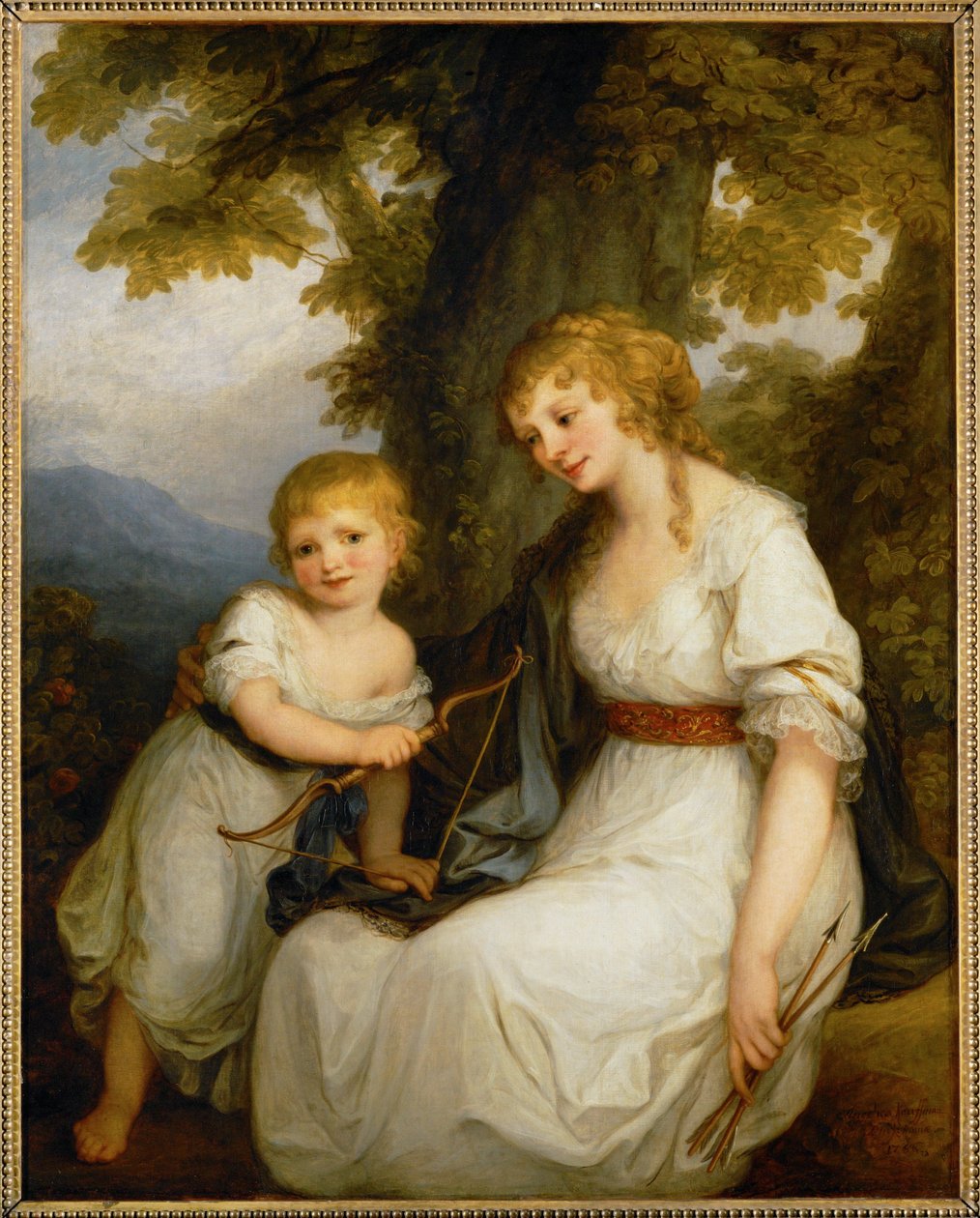 La Baronne de Kruedener et son fils - Paronitar Kruedener ja hänen poikansa ... tekijältä Angelica Kauffman