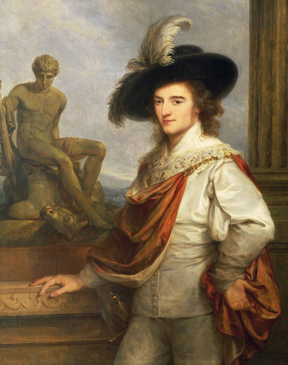 Itävalta, Wien, öljy kankaalle muotokuva itävaltalaisesta keräilijästä Joseph Johann Graf Friesistä tekijältä Angelica Kauffmann