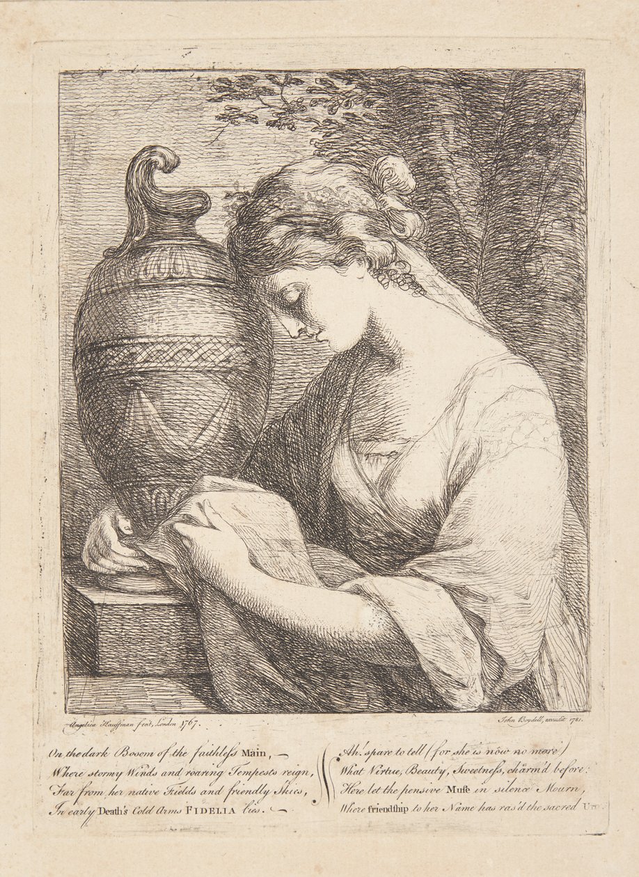 Nainen uurnalla tekijältä Angelica Kauffmann