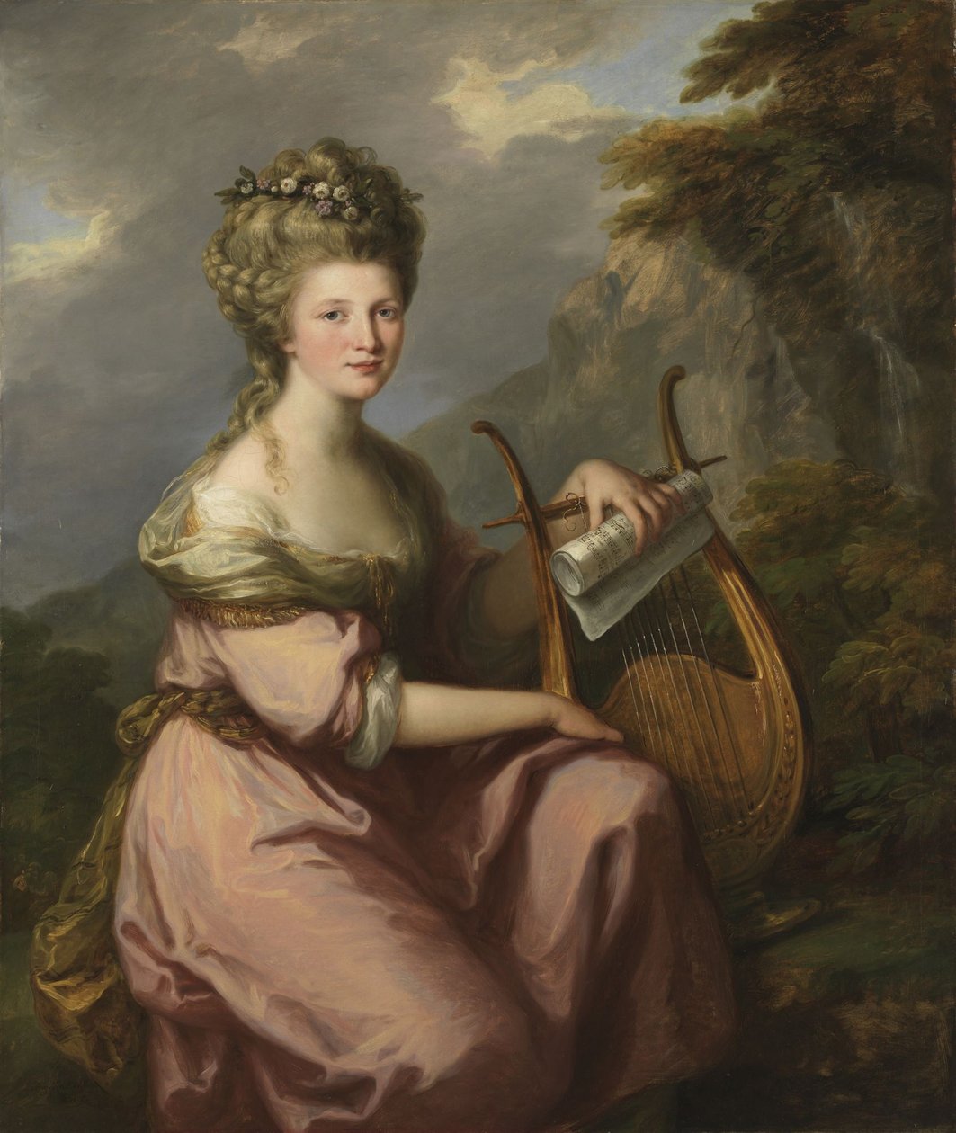 Sarah Harropin (rouva Bates) muotokuva muusana tekijältä Angelica Kauffmann