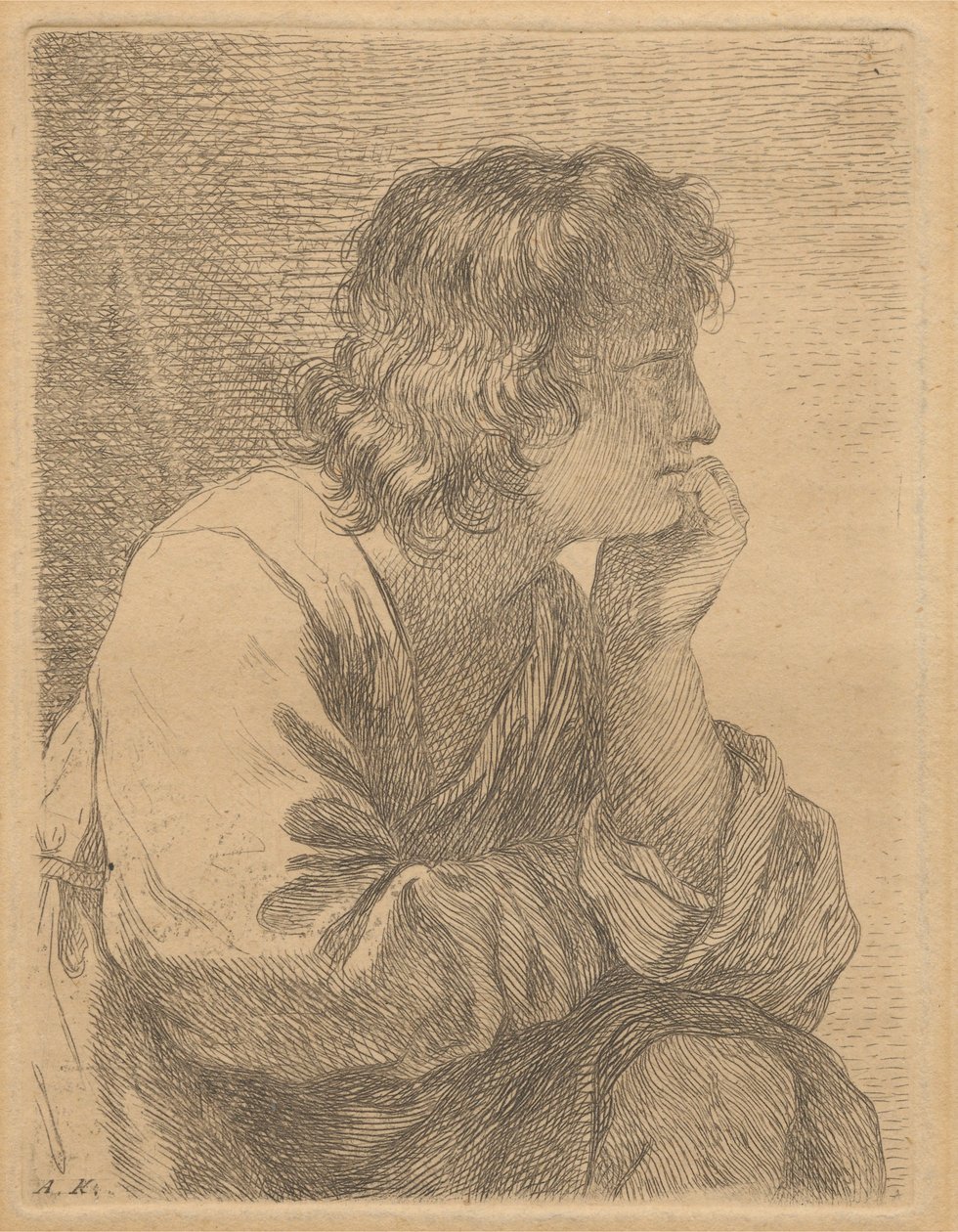 Mietiskelevän nuoren miehen muotokuva tekijältä Angelica Kauffmann