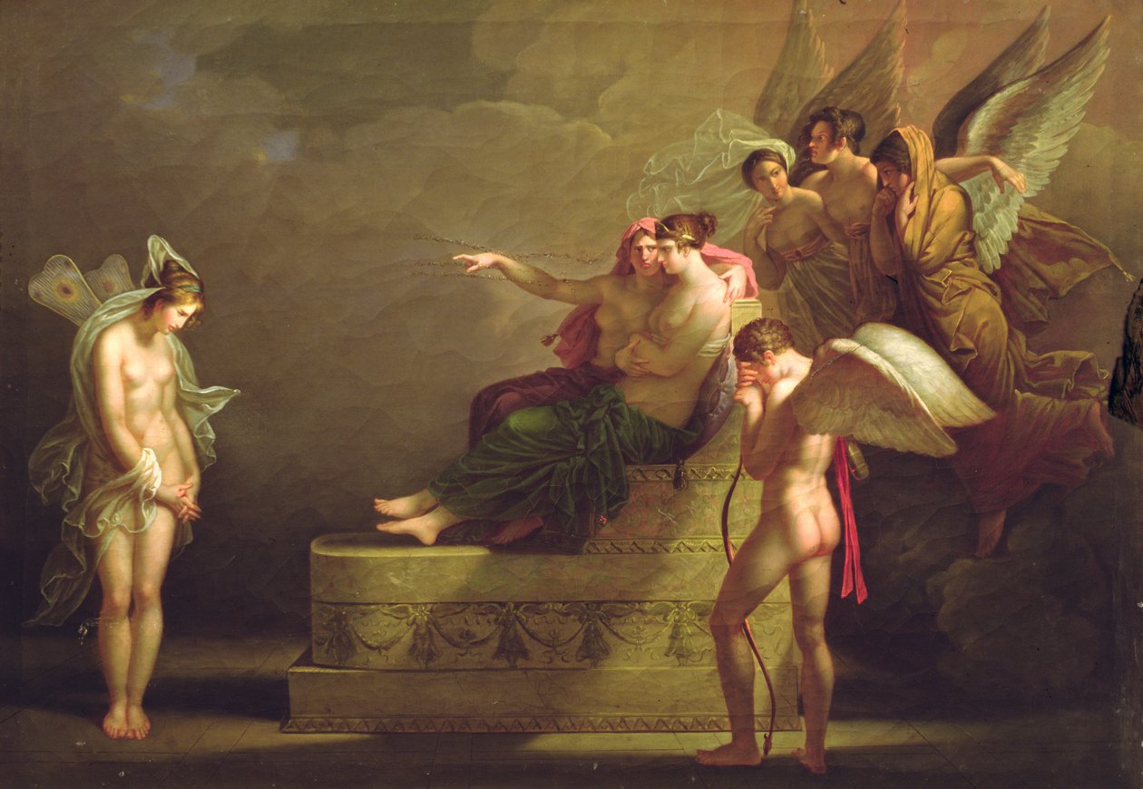 Kohtaus legendasta Amour and Psyche tekijältä Angelica Kauffmann