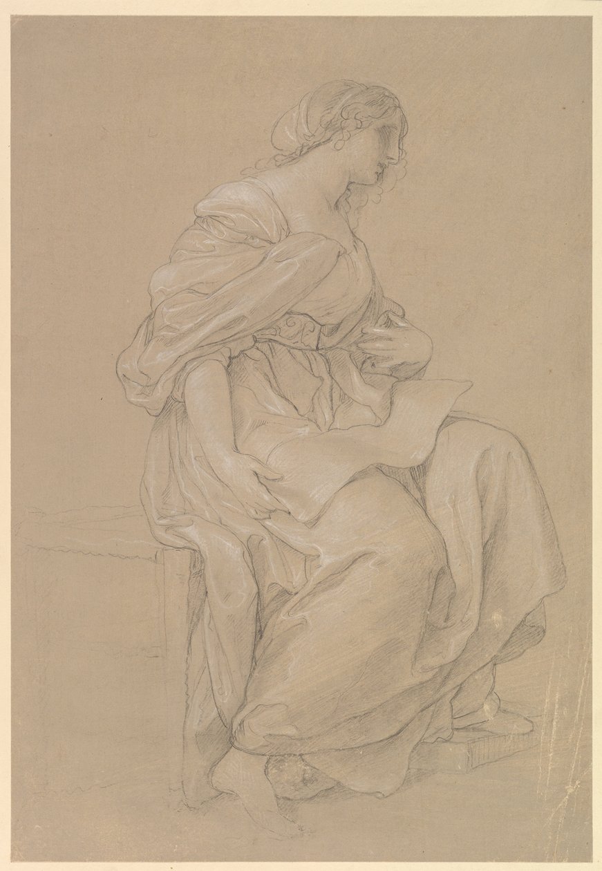 Tutkimus istuvasta naisesta tekijältä Angelica Kauffmann