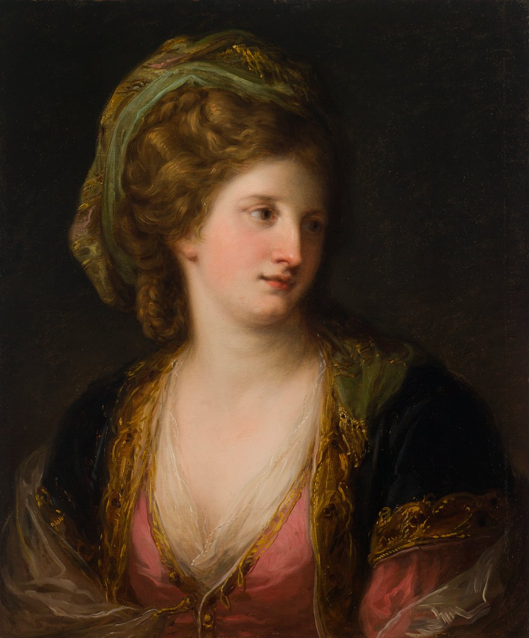 Nainen turkkilaisessa mekossa tekijältä Angelica Kauffmann