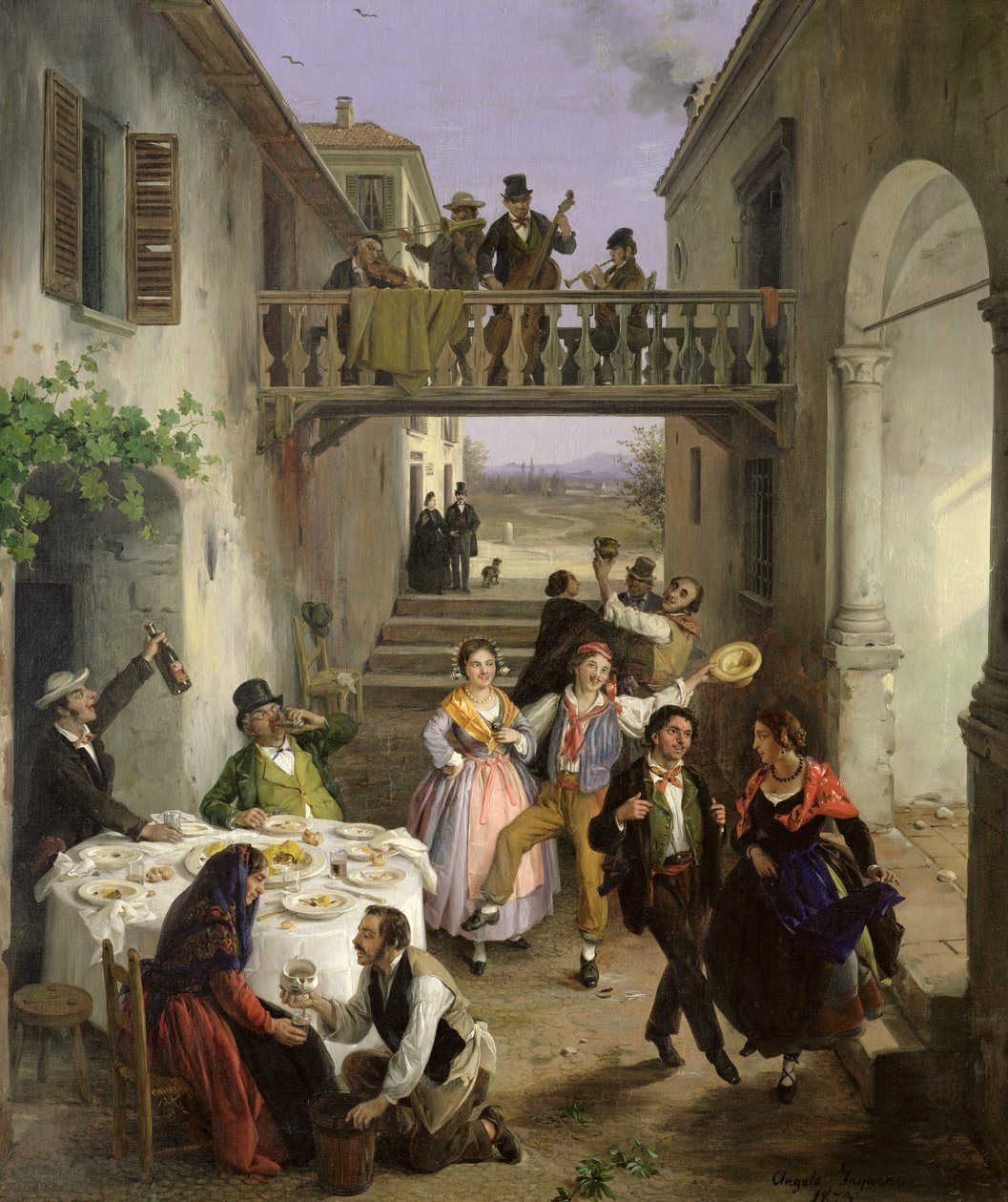 Häät Brianzassa, 1873 tekijältä Angelo Inganni