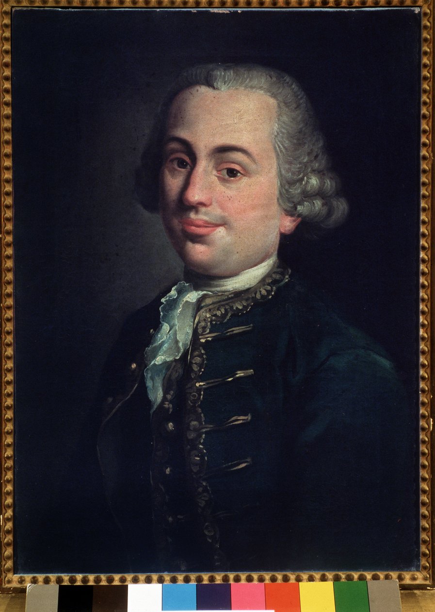 Italian viulistin Michelangelo Emilianin (1737-1779) muotokuva tekijältä Angelo Crescimbeni