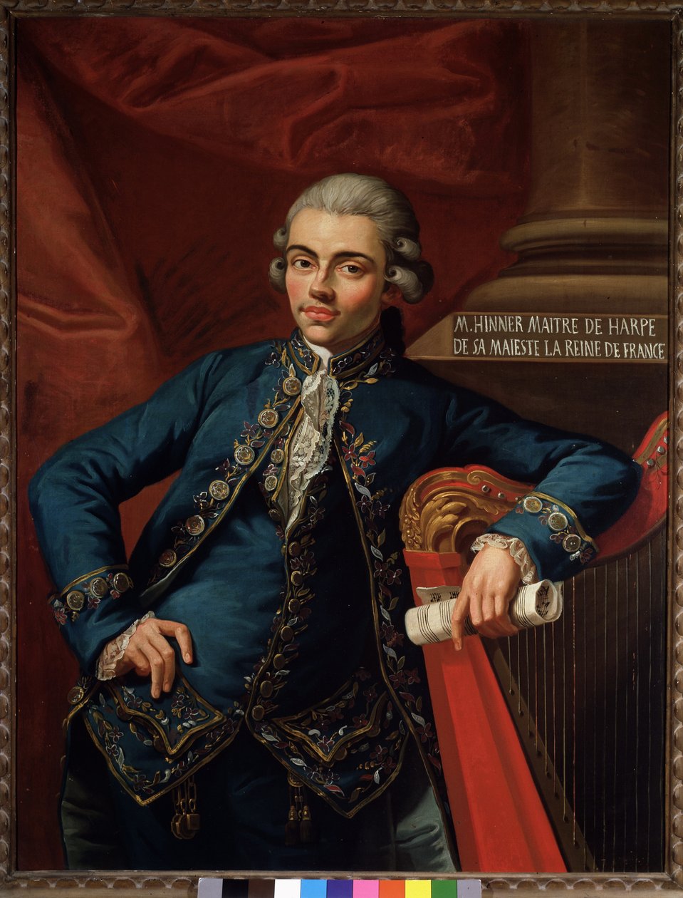 Muotokuva saksalaisesta säveltäjästä ja harpisti Philip Joseph Hinneristä (1754-1805 jälkeen) tekijältä Angelo Crescimbeni
